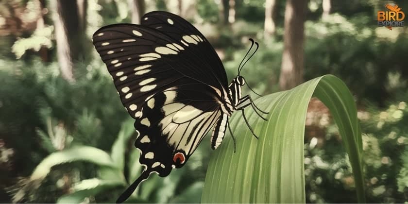 black and white butterfly