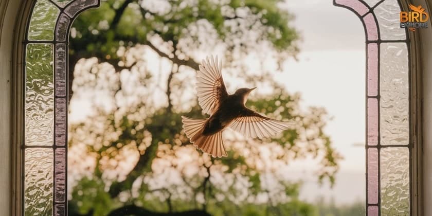 bird flying into window spiritual meaning