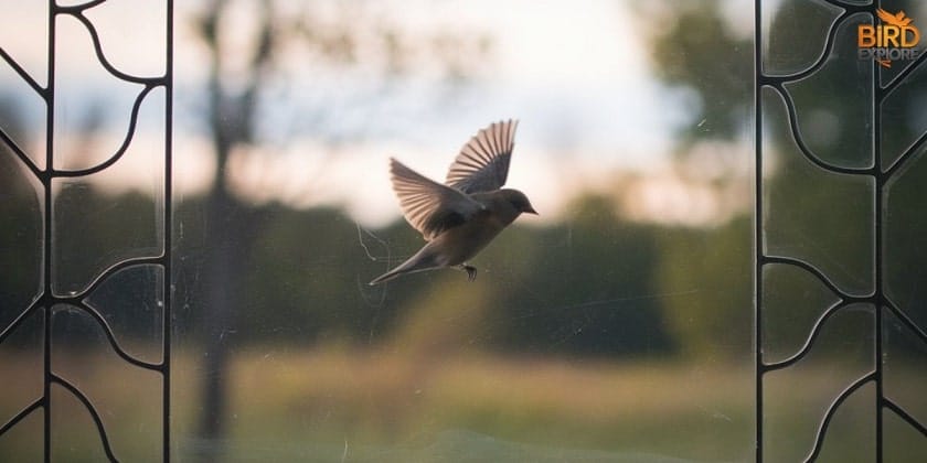 bird flying into window spiritual meaning